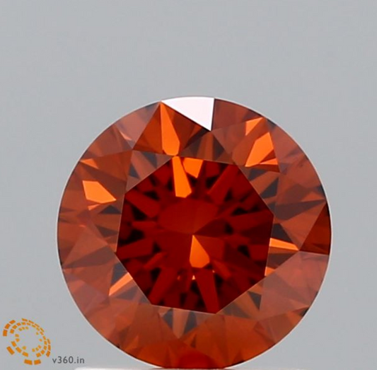 1 CT Fancy Orange Lab-Grown Diamond IGI Certified