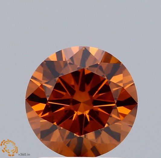 1 CT Fancy Orange Lab-Grown Diamond IGI Certified