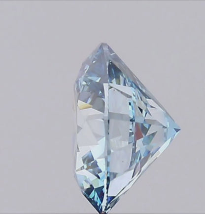 1 CT Fancy Blue Round Cut Lab-Grown Diamond IGI Certified