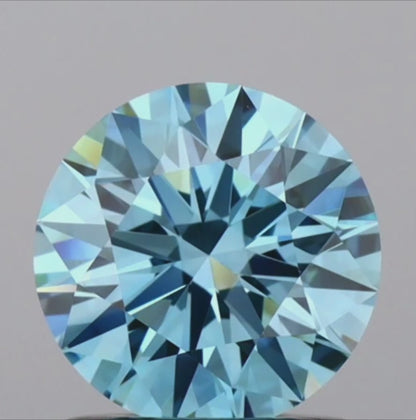 1 CT Fancy Blue Round Cut Lab-Grown Diamond IGI Certified