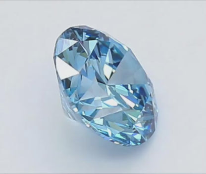 1 CT Fancy Blue Round Cut Lab-Grown Diamond IGI Certified