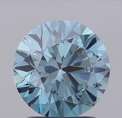1 CT Fancy Blue Round Cut Lab-Grown Diamond IGI Certified