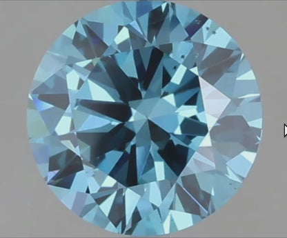 1 CT Fancy Blue Round Cut Lab-Grown Diamond IGI Certified