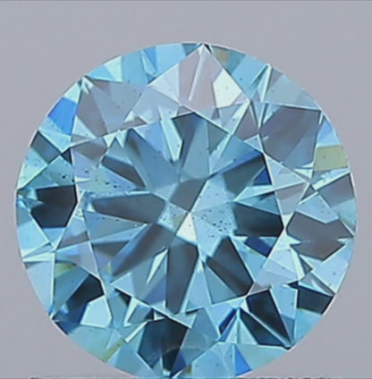 1 CT Fancy Blue Round Cut Lab-Grown Diamond IGI Certified