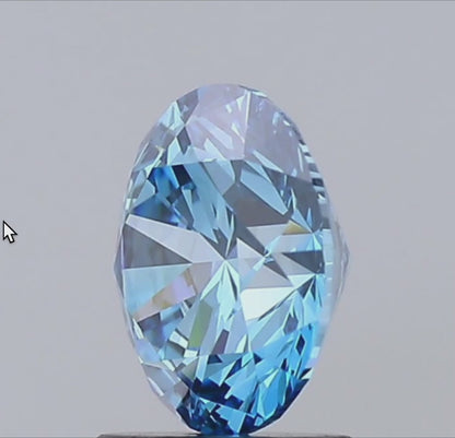 1 CT Fancy Blue Round Cut Lab-Grown Diamond IGI Certified