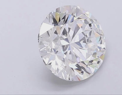 2 CT Round Cut Lab-Grown Diamond IGI Certified