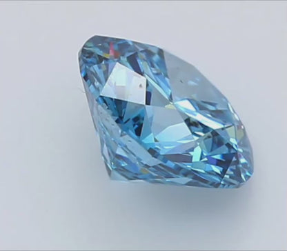 1 CT Fancy Blue Round Cut Lab-Grown Diamond IGI Certified