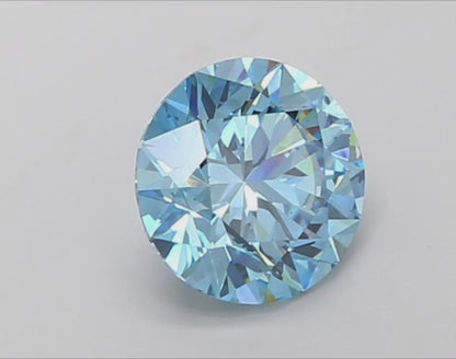 1 CT Fancy Blue Round Cut Lab-Grown Diamond IGI Certified