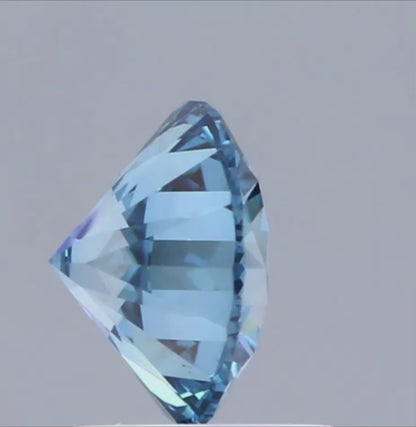 1 CT Fancy Blue Round Cut Lab-Grown Diamond IGI Certified