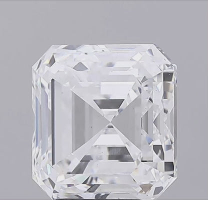 5 CT Square Emerald Cut Lab Grown Diamond IGI Certified