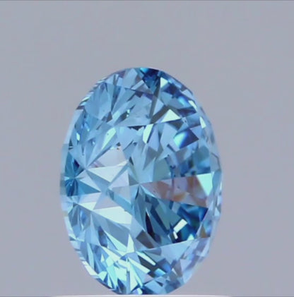 1 CT Fancy Blue Round Cut Lab-Grown Diamond IGI Certified