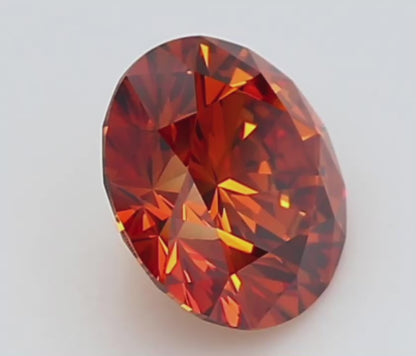 1 CT Fancy Orange Lab-Grown Diamond IGI Certified