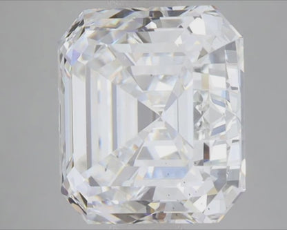 5 CT Square Emerald Cut Lab Grown Diamond IGI Certified