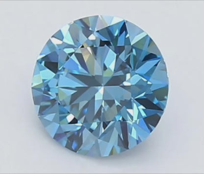 1 CT Fancy Blue Round Cut Lab-Grown Diamond IGI Certified