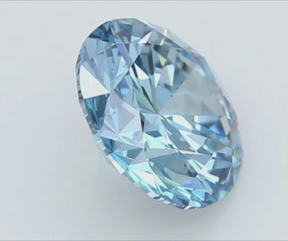 1 CT Fancy Blue Round Cut Lab-Grown Diamond IGI Certified